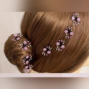 6pcs rhinestones hair clip